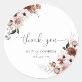 シルクフローラベビーシャワークラシックラウンドステッカー ラウンドシール (正面)