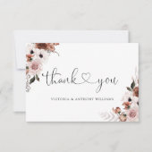 シルクフローラ結婚のセレモニーFlat Thank You サンキューカード (正面)