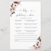 シルクフローラ赤ちゃんシャワー予測カード (正面)