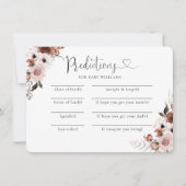 シルクフローラ赤ちゃんシャワー予測カード 招待状 (正面)