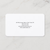 シルクプレーンシンプル白黒ミニマル手書き 名刺 (裏面)