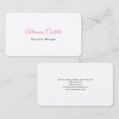 シルクプレーンシンプル白黒ミニマル手書き 名刺 (正面/裏面)