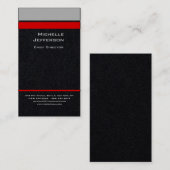 シルクプロフェッショナルグモダンレーレッドブラック 名刺 (正面/裏面)