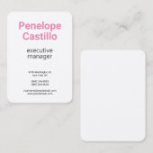 シルクプロフェッショナルモダンシンプルプレーンフェミニン 名刺 (正面/裏面)