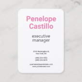 シルクプロフェッショナルモダンシンプルプレーンフェミニン 名刺 (正面)