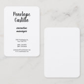 シルクプロフェッショナルモダンシンプルプレーン手書き 名刺 (正面/裏面)