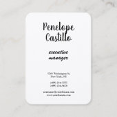 シルクプロフェッショナルモダンシンプルプレーン手書き 名刺 (正面)