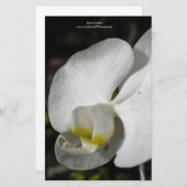 シルクホワイトオーキッドステパーソナライズされたィオナリー 便箋 (正面/裏面)