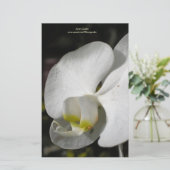 シルクホワイトオーキッドステパーソナライズされたィオナリー 便箋 (スタンド正面)