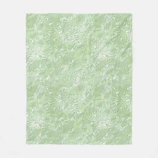シルクモアレ小さな模様のライムグリーン フリースブランケット (正面)