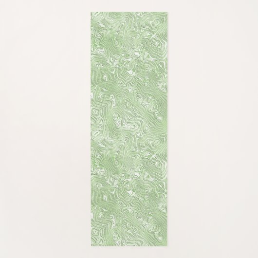 シルクモアレ小さな模様のライムグリーン ヨガマット (正面)