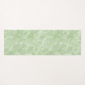 シルクモアレ小さな模様のライムグリーン ヨガマット (正面(横))