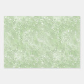 シルクモアレ小さな模様のライムグリーン ラッピングペーパーシート (正面)