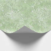 シルクモアレ小さな模様のライムグリーン ラッピングペーパー (角)