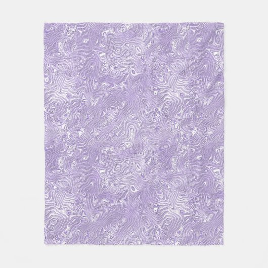 シルクモアレ小パターン薄紫ラベンダー フリースブランケット (正面)