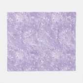 シルクモアレ小パターン薄紫ラベンダー フリースブランケット (正面(横))