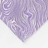 シルクモアレ小パターン薄紫ラベンダー フリースブランケット (角)