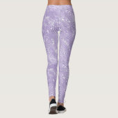 シルクモアレ小パターン薄紫ラベンダー レギンス (裏面)
