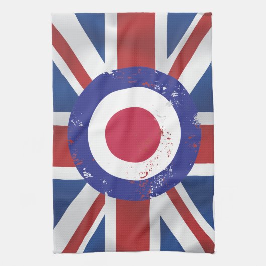 シルクモダン効果風化ターゲットUnion Jack キッチンタオル (縦)