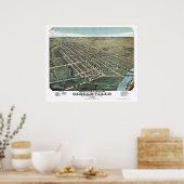 シルクレビル, OH,パノラマの地図 – 1876 ポスター (キッチン)