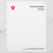 シルクロン – ネオンレッド レターヘッド (正面/裏面)