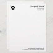 シルクロン – 黒 レターヘッド (正面/裏面)