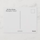 シルクロードブリッジベンニントンバーモント ポストカード (裏面)