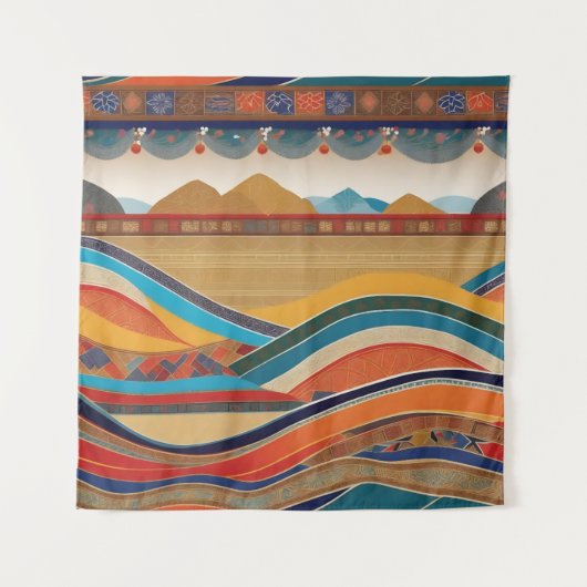 シルクロード巻#2 タペストリー (正面)