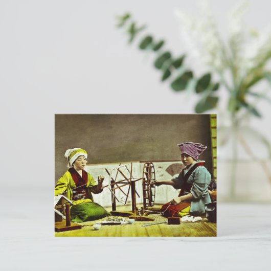 シルク伝統的日本のウェバー ポストカード (スタンド正面)