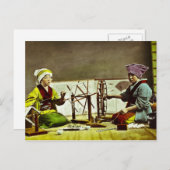 シルク伝統的日本のウェバー ポストカード (正面/裏面)