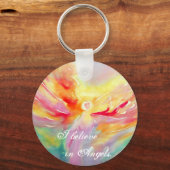 シルク信じIインエンジェル絵画ズのキーリングノベルティ キーホルダー (正面)