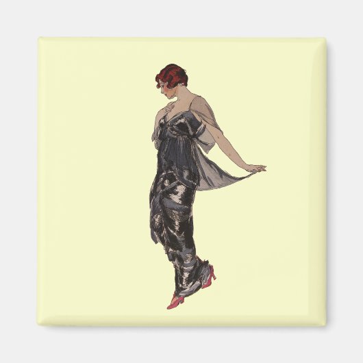 シルク夕べドレス1914 マグネット (正面)