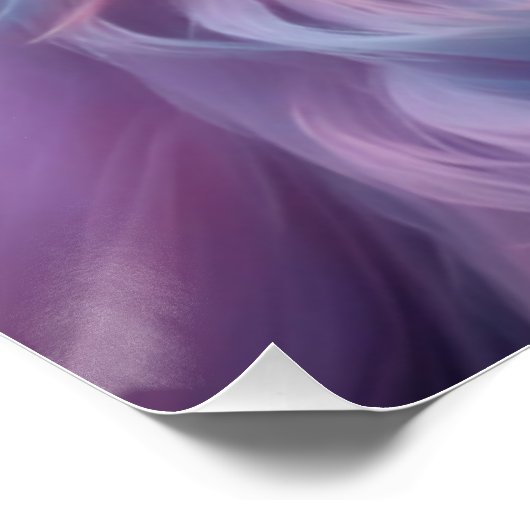 シルク威厳のあるライオンパステルの毛皮を持つライオン – Ethereal ポスター (コーナー)