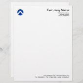 シルク山 – ネイビーブルー レターヘッド (正面/裏面)