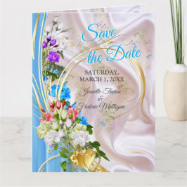 シルク数々の質感のバラの花束 カード