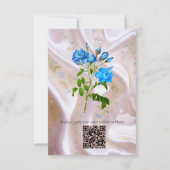 シルク数々の質感のバラの花束 出欠カード (裏面)