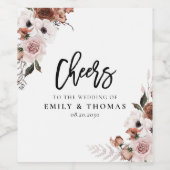 シルク結婚フローラワインラベル ワインラベル (シングルラベル)