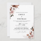 シルク結婚フローラ式招待状 招待状 (正面)