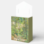 シルク絵画に浮かぶ木立の水色 フェイバーボックス (オープン)