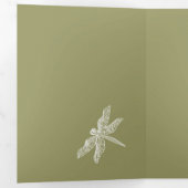 シルク絵画に浮かぶ木立の水色 三つ折りカード (内部最初)