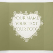 シルク絵画に浮かぶ木立の水色 三つ折りカード (内部中)