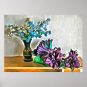 シルク&コーンフスク花2190アートプリント ポスター (正面)