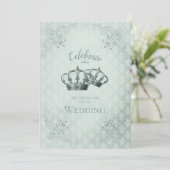 シルク ダマスク - 結婚式招待状カード (スタンド正面)