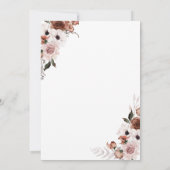 シルク フローラル ウェディング セレモニー 招待状 (裏面)