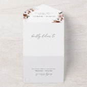 シルク フローラル オールインワン ウェディング インビテーション (外側)