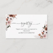 シルク フローラル ブライダル シャワー レジストリー 封入カード エンクロージャーカード (正面)