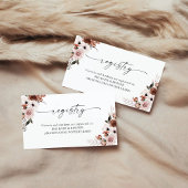 シルク フローラル ブライダル シャワー レジストリー 封入カード エンクロージャーカード