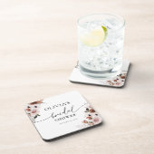 シルク フローラル ブライダル シャワー 飲み物コースター (右側)