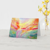 シルクIイ信じンジェルバイブル引用文グリーティングカード カード (黄色い花)