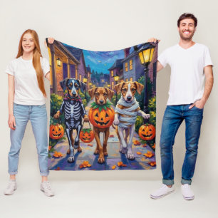 シルケンウィンドハウンドのハロウィンコスチューム フリースブランケット
